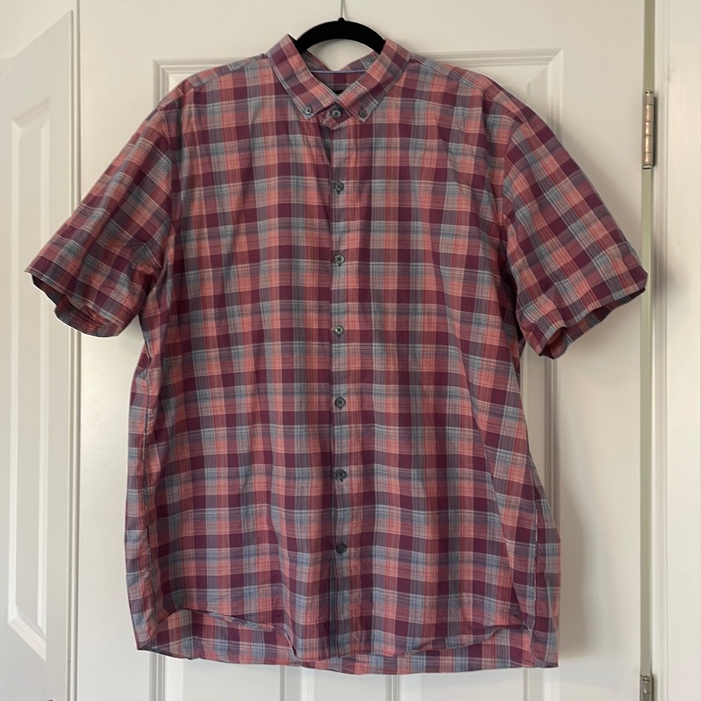 Zachary Prell cotton short sleeve button down shirt